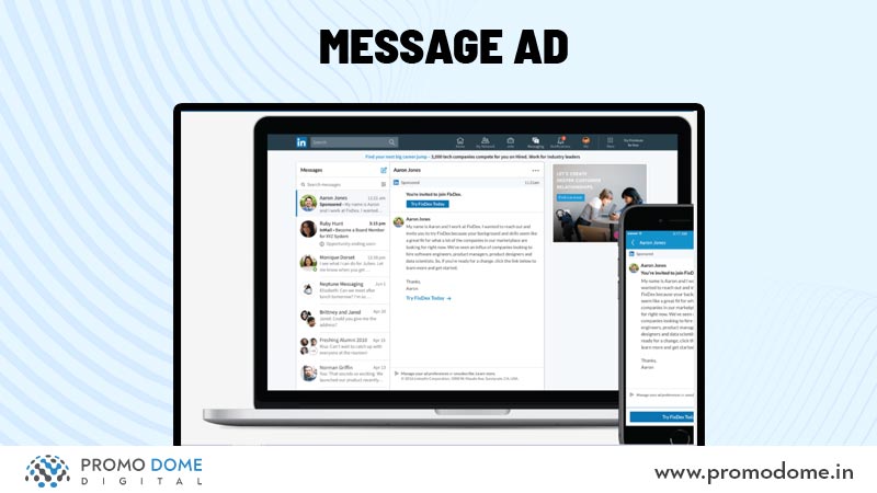 message ads-linkedin