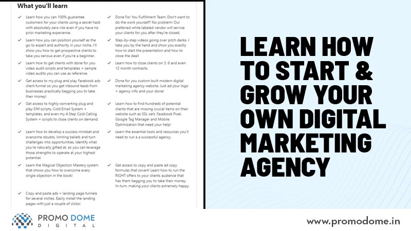 Start & Grow Your Own Digital Marketing Agency